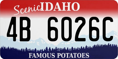 ID license plate 4B6026C