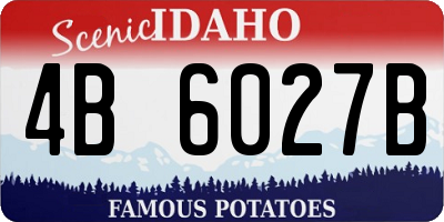 ID license plate 4B6027B