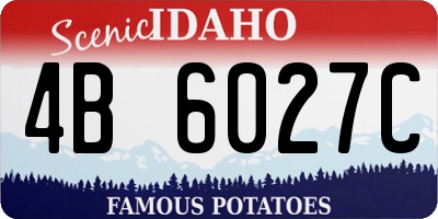 ID license plate 4B6027C