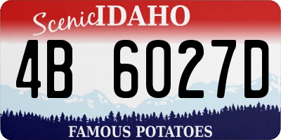 ID license plate 4B6027D