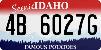 ID license plate 4B6027G