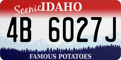ID license plate 4B6027J