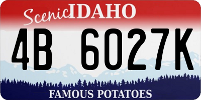 ID license plate 4B6027K