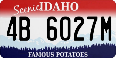 ID license plate 4B6027M