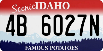 ID license plate 4B6027N