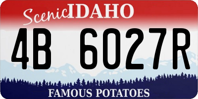 ID license plate 4B6027R