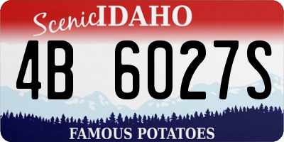 ID license plate 4B6027S