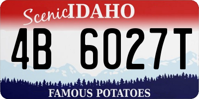 ID license plate 4B6027T