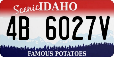 ID license plate 4B6027V