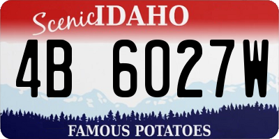 ID license plate 4B6027W