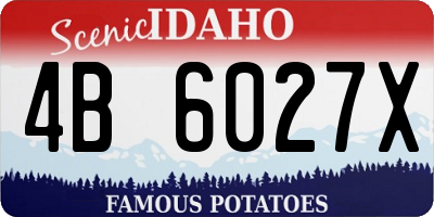 ID license plate 4B6027X