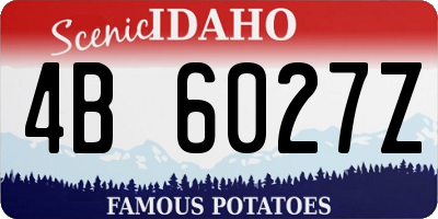 ID license plate 4B6027Z