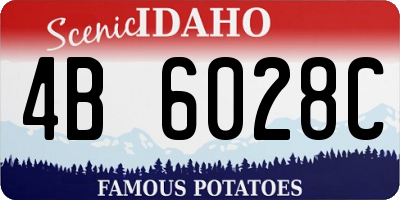 ID license plate 4B6028C