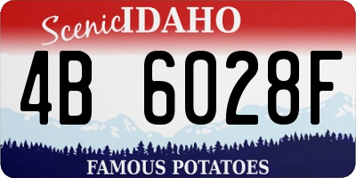 ID license plate 4B6028F