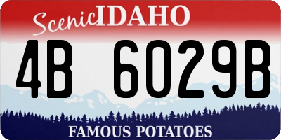 ID license plate 4B6029B