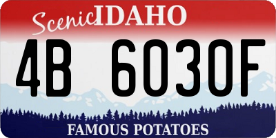 ID license plate 4B6030F