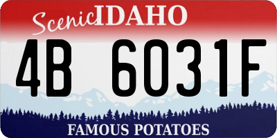 ID license plate 4B6031F