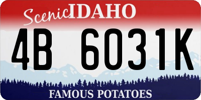 ID license plate 4B6031K