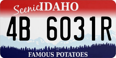 ID license plate 4B6031R