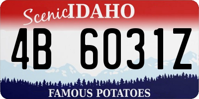 ID license plate 4B6031Z