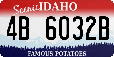 ID license plate 4B6032B