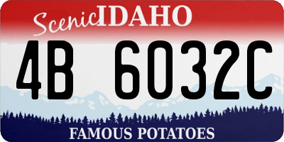 ID license plate 4B6032C