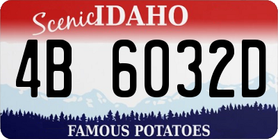 ID license plate 4B6032D