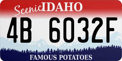 ID license plate 4B6032F