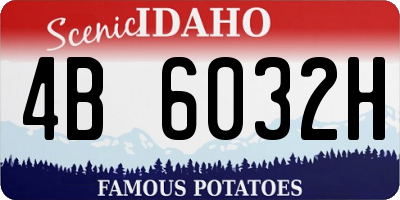 ID license plate 4B6032H