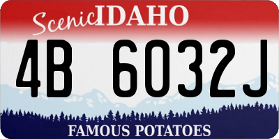 ID license plate 4B6032J