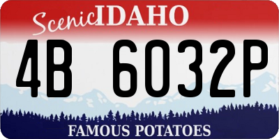 ID license plate 4B6032P