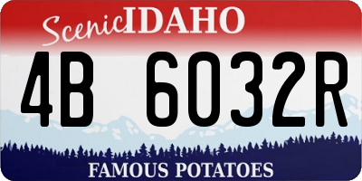 ID license plate 4B6032R