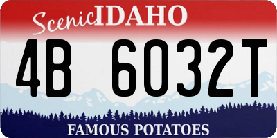 ID license plate 4B6032T
