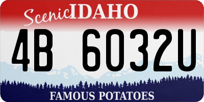 ID license plate 4B6032U