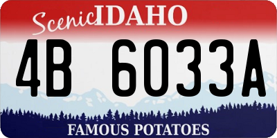 ID license plate 4B6033A
