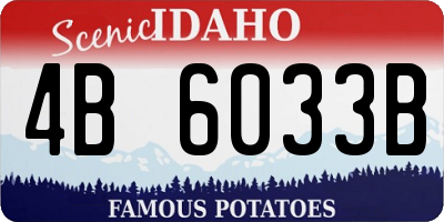 ID license plate 4B6033B