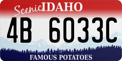 ID license plate 4B6033C