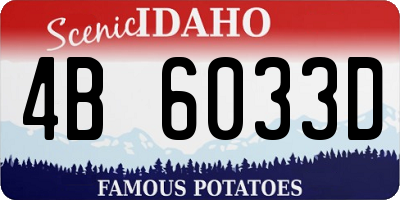 ID license plate 4B6033D