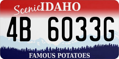 ID license plate 4B6033G