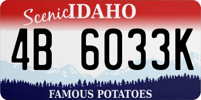 ID license plate 4B6033K