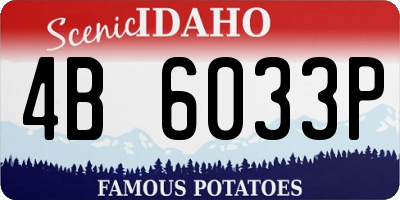 ID license plate 4B6033P