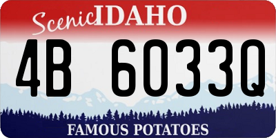 ID license plate 4B6033Q