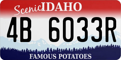 ID license plate 4B6033R