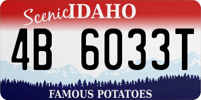 ID license plate 4B6033T