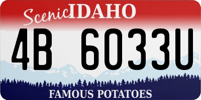 ID license plate 4B6033U