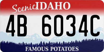 ID license plate 4B6034C