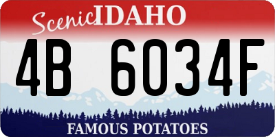 ID license plate 4B6034F