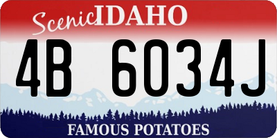 ID license plate 4B6034J