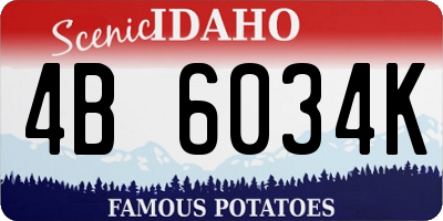 ID license plate 4B6034K