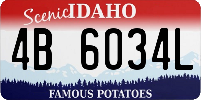 ID license plate 4B6034L